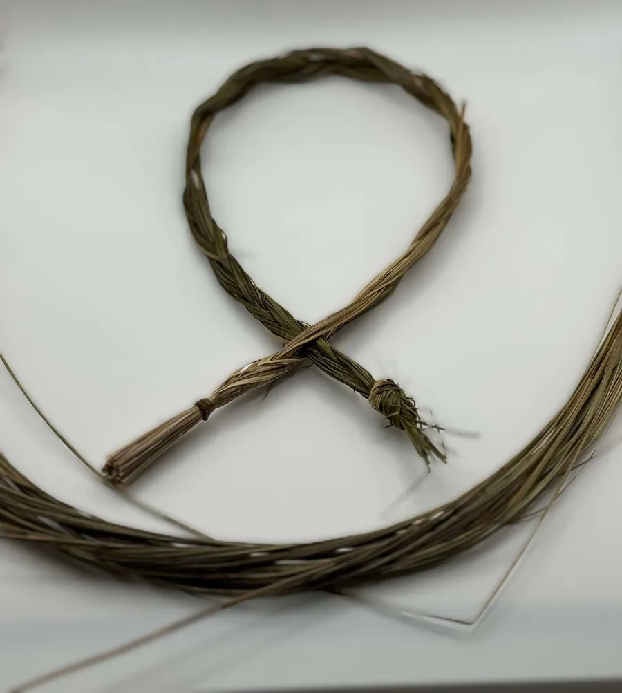 A braid of sweetgrass